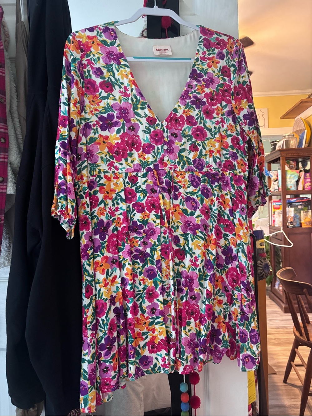 Showpo Lilliana Mini Dress Size 8 Multi Packed Floral Print Summer Dress NWT